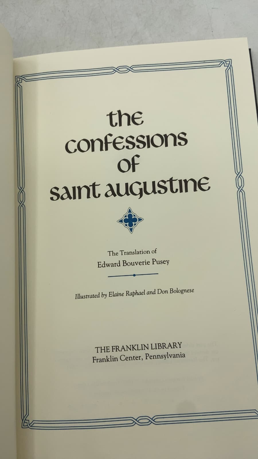 The Confessions of Saint Augustine by Edward Bouverie Pusey - title page