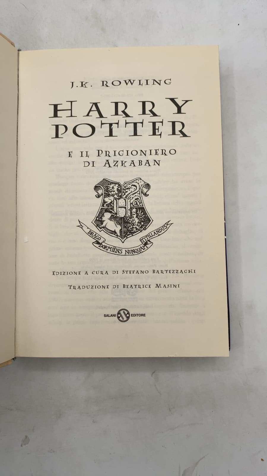 Harry Potter e il Prigioniero di Azkaban by J.K. Rowling - title page