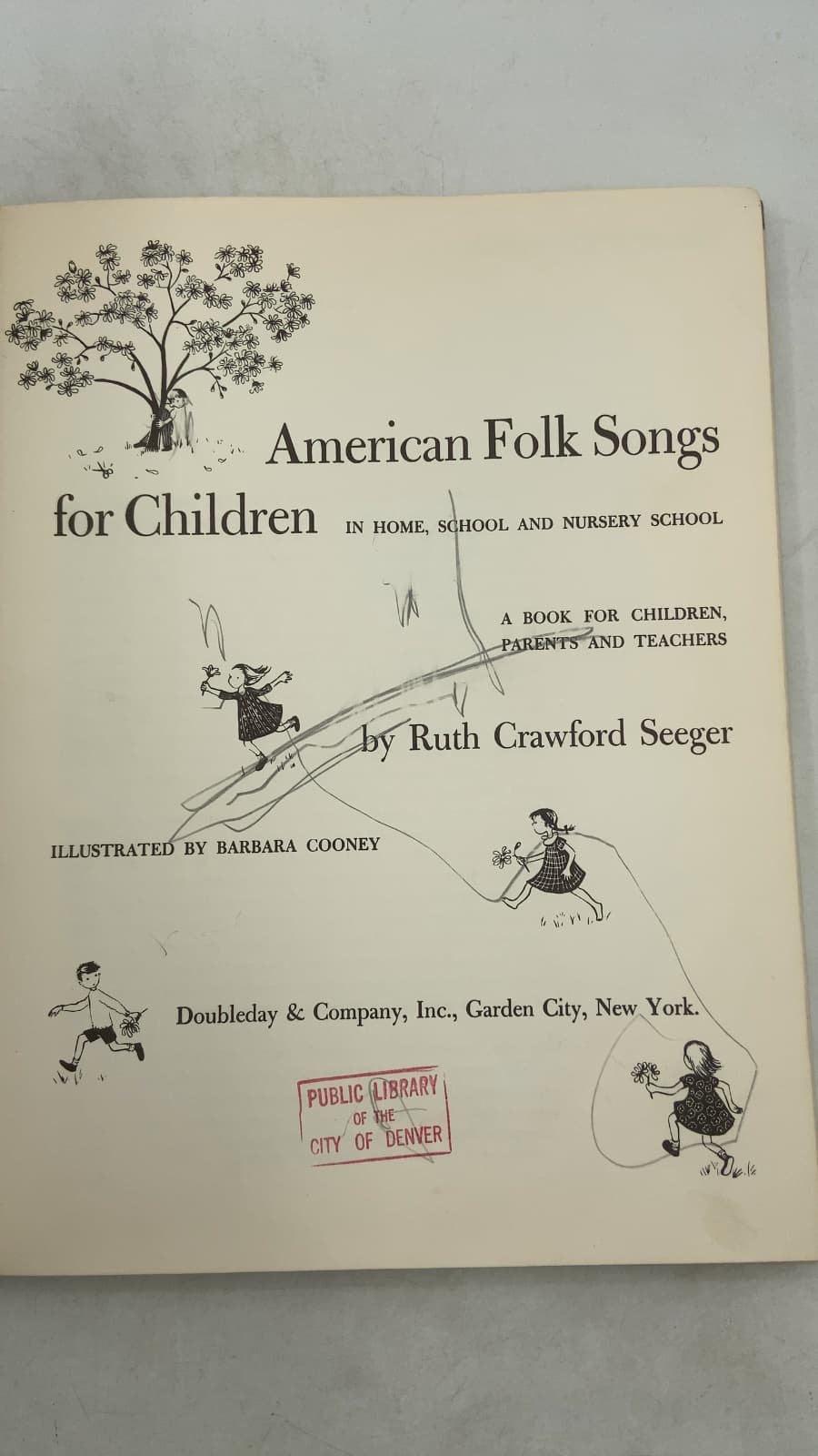 American Folk Songs for Children by Ruth Crawford Seeger - title page