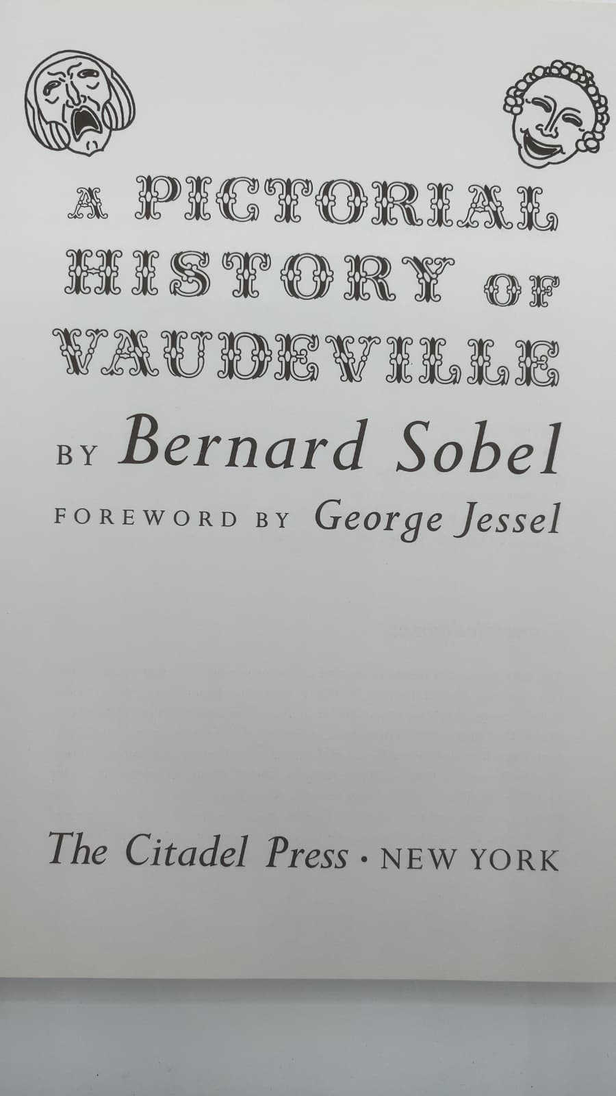 A Pictorial History of Vaudeville by Bernard Sobel - title page