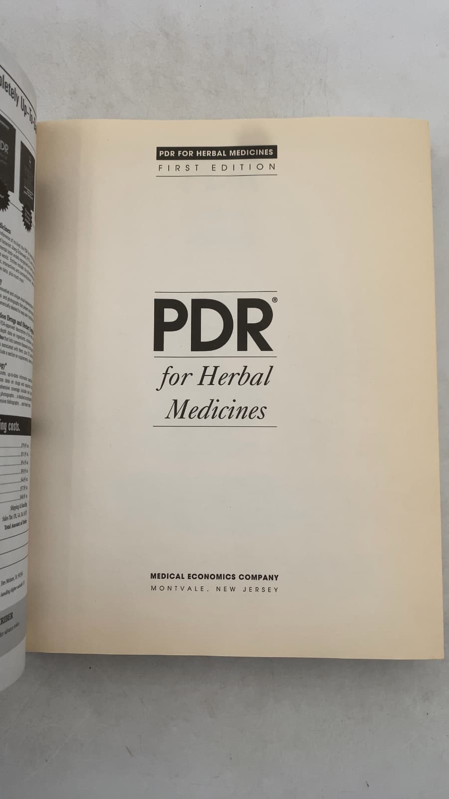 PDR for Herbal Medicines by Joerg Gruenwald, PhD; Thomas Brendler, BA; Christof Jaenicke, MD - title page