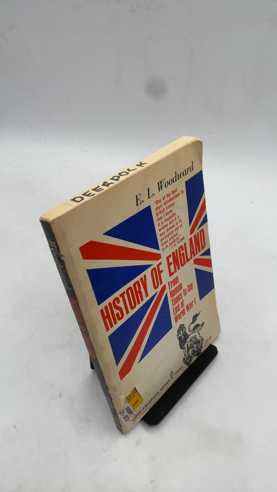 History of England: From Roman Times to the End of World War I by E. L. Woodward - front cover