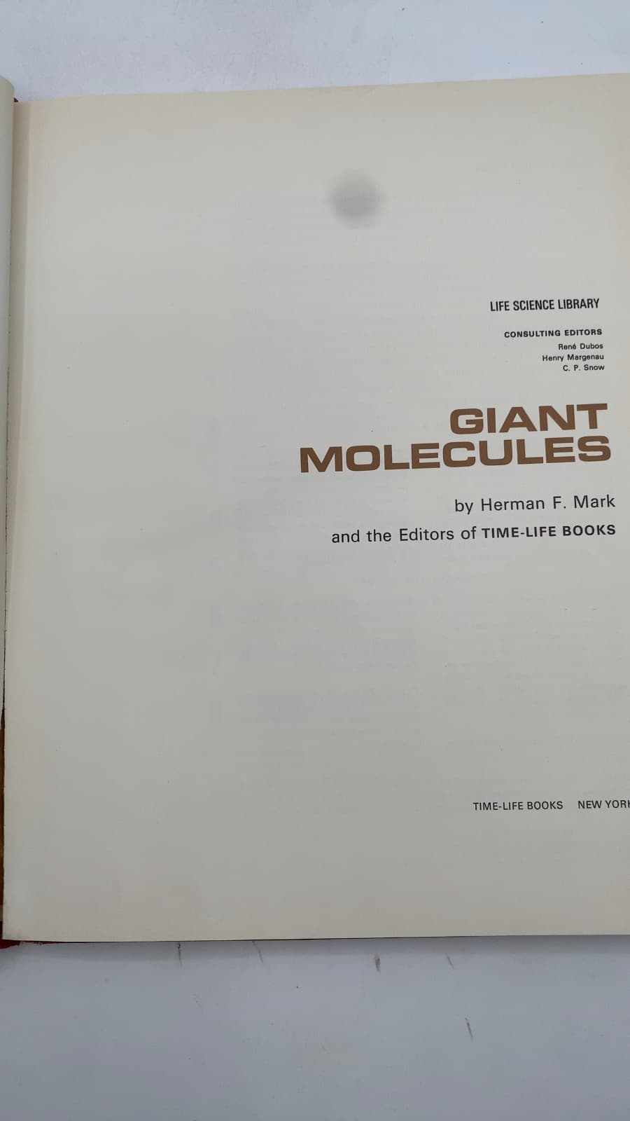 Giant Molecules by Herman F. Mark and the Editors of Time-Life Books - title page