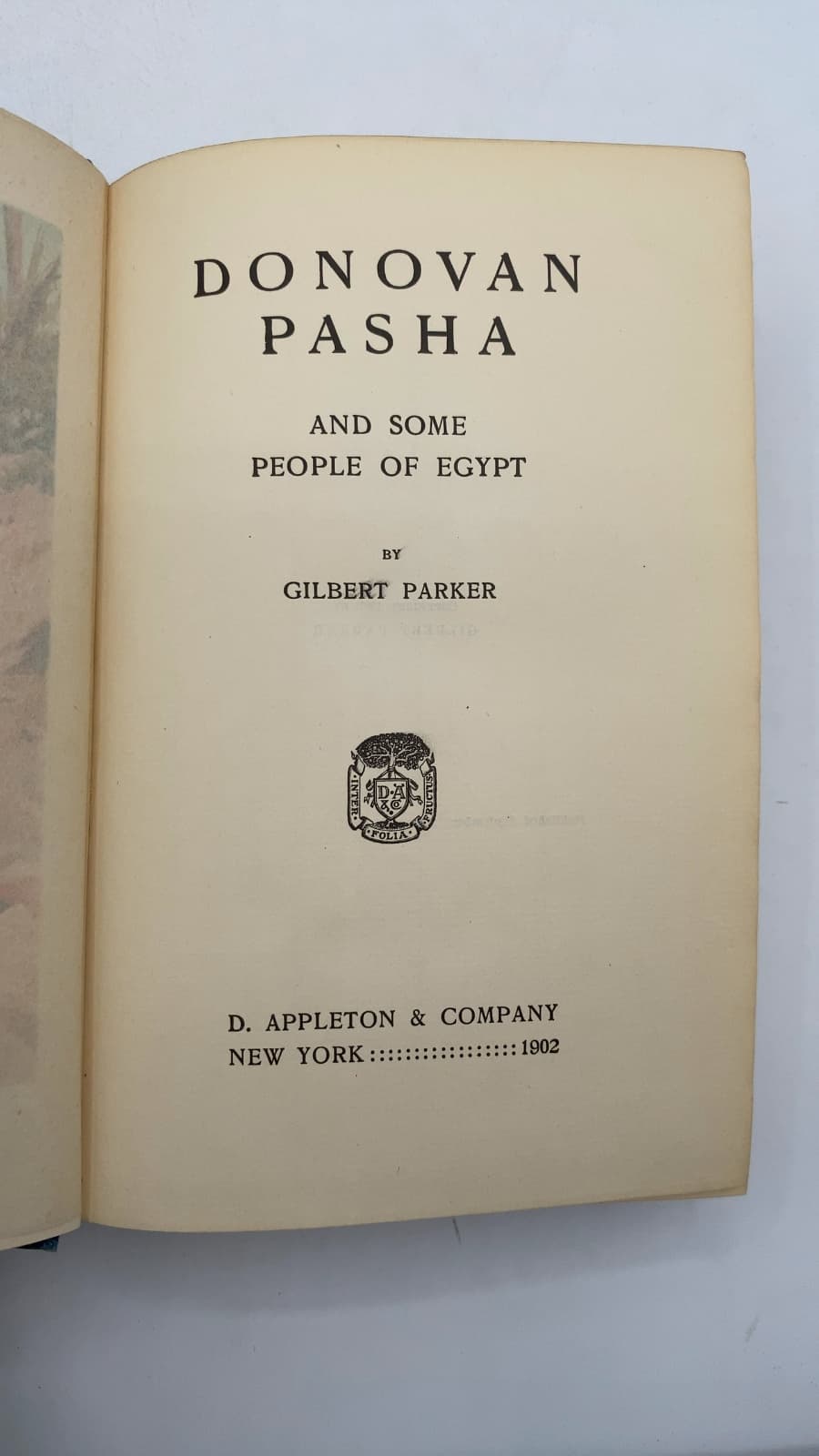 Donovan Pasha and Some People of Egypt by Gilbert Parker - title page