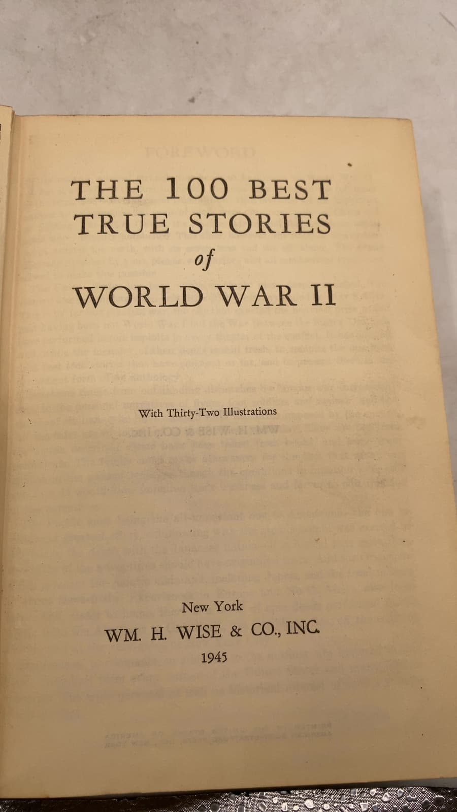 THE 100 Best True Stories OF World WAR II - title page