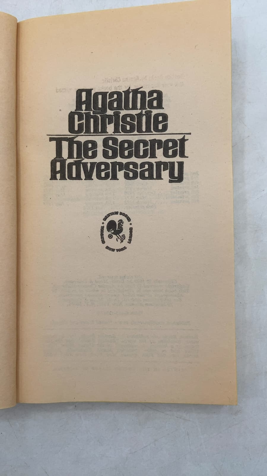The Secret Adversary by Agatha Christie - title page