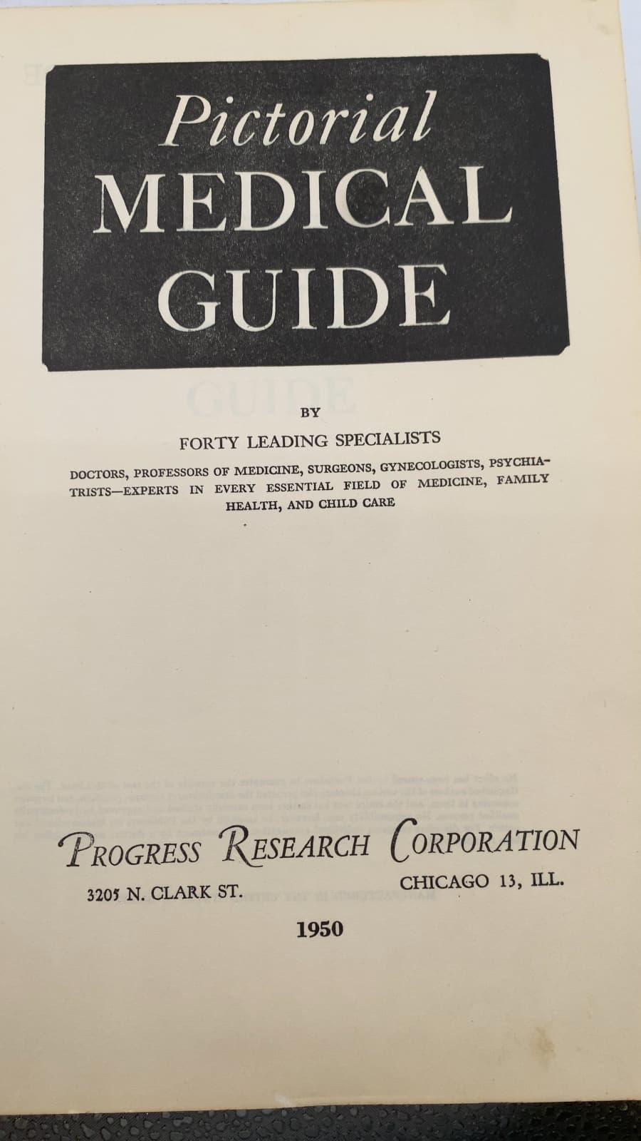 Pictorial Medical Guide by Forty Leading Specialists - title page