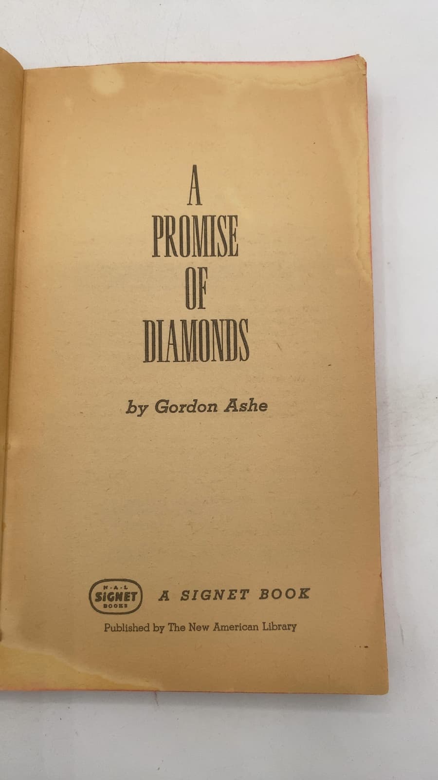 A Promise of Diamonds by Gordon Ashe - title page