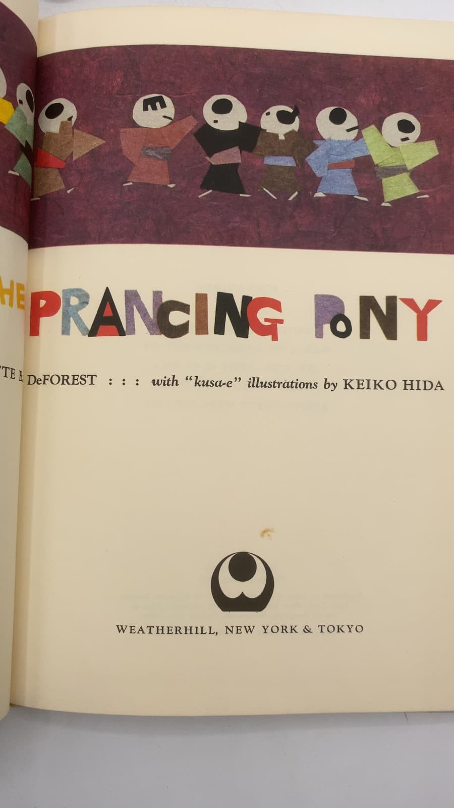 The Prancing Pony: Nursery Rhymes from Japan by Charlotte B. DeForest & Keiko Hida - title page