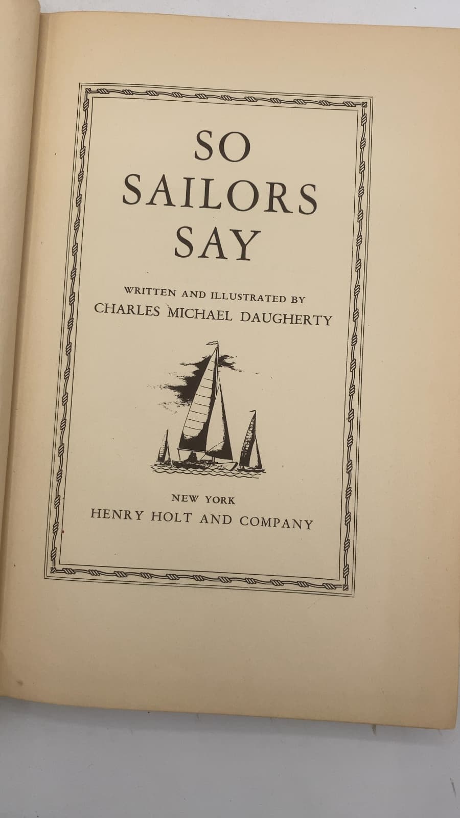So Sailors Say by Charles Michael Daugherty - title page