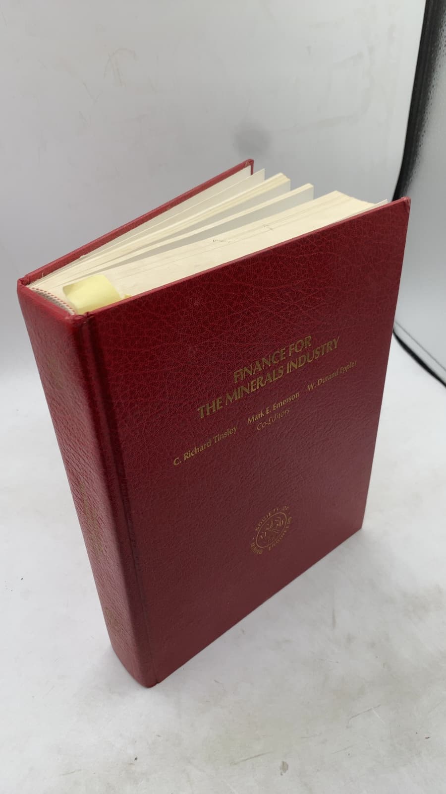 Finance FOR THE Minerals Industry by C. Richard Tinsley, Mark E. Emerson, W. Durand Eppler - front cover