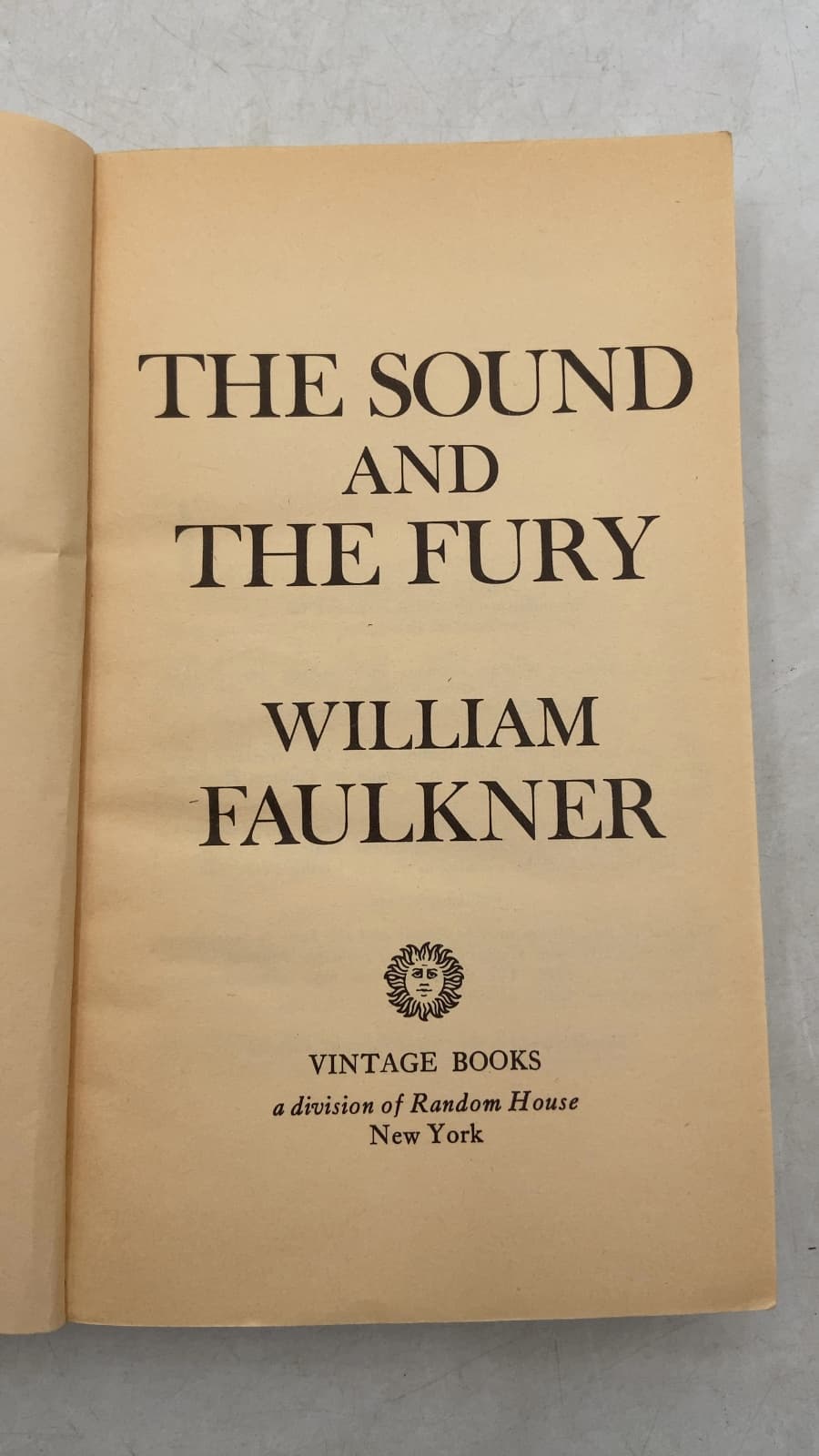 THE Sound AND THE Fury by William Faulkner - title page