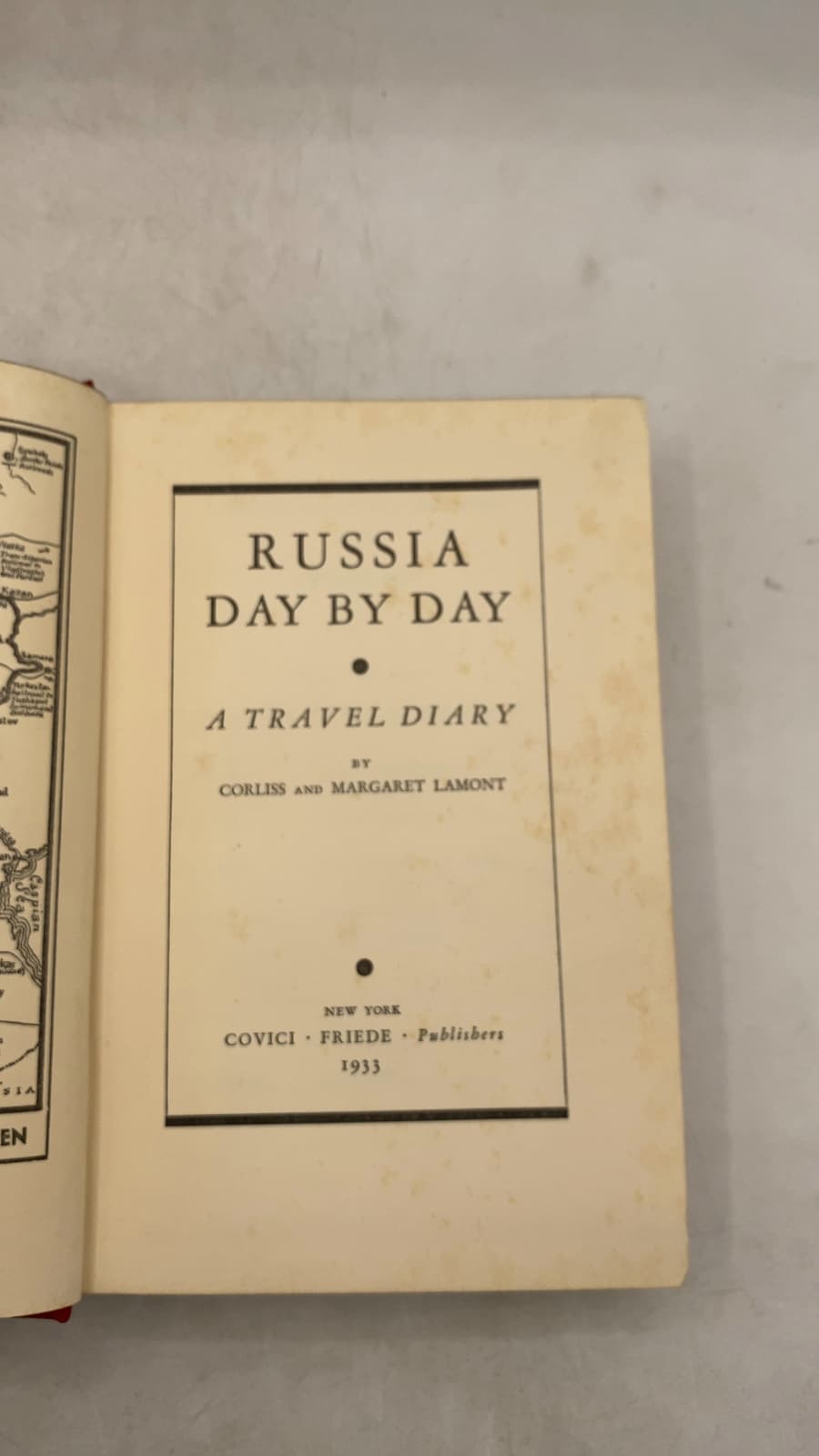 Russia Day by Day: A Travel Diary by Corliss and Margaret Lamont - title page