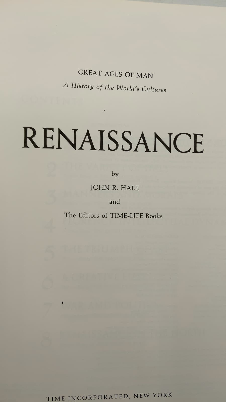 Renaissance by John R. Hale and The Editors of TIME-LIFE Books - title page