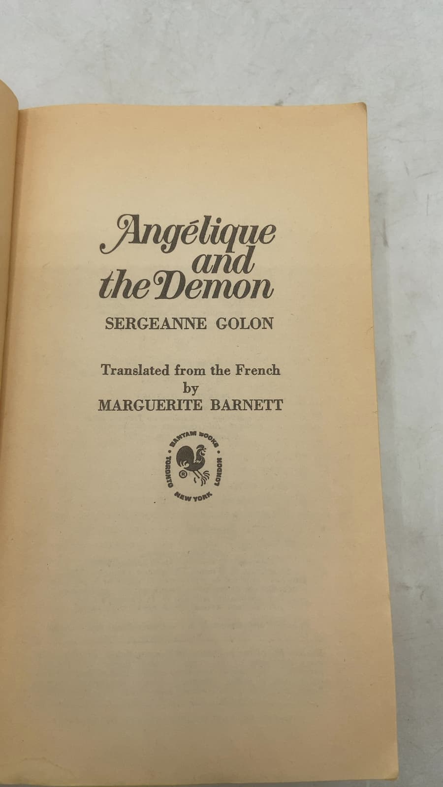 Angélique and the Demon by Sergeanne Golon - title page