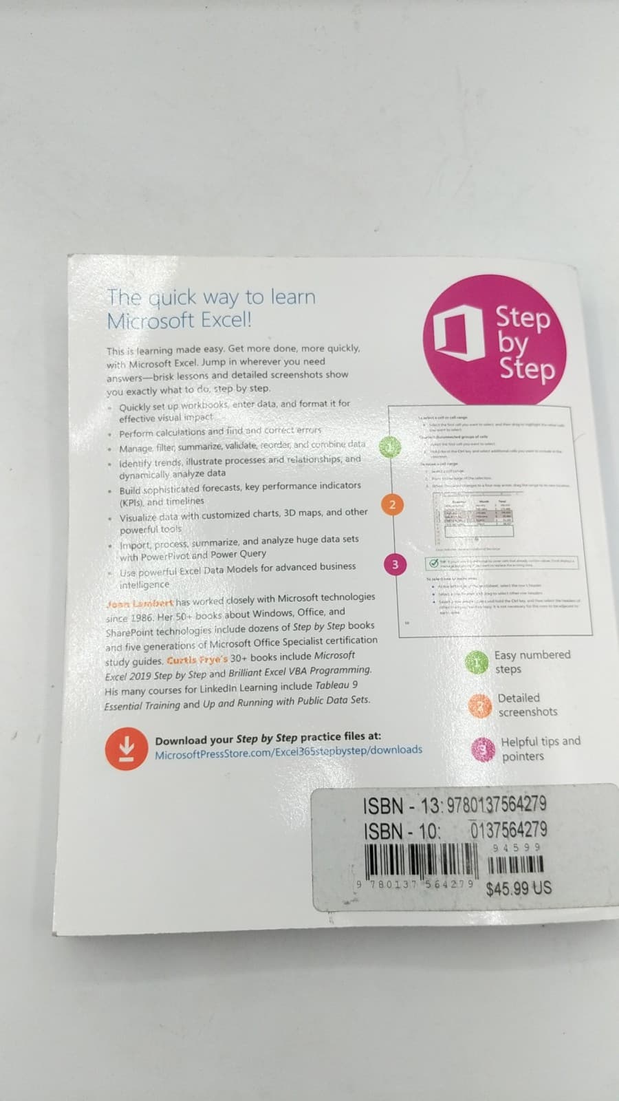 Microsoft Excel Step by Step (Office 2021 and Microsoft 365) by Joan Lambert and Curtis Frye - additional view