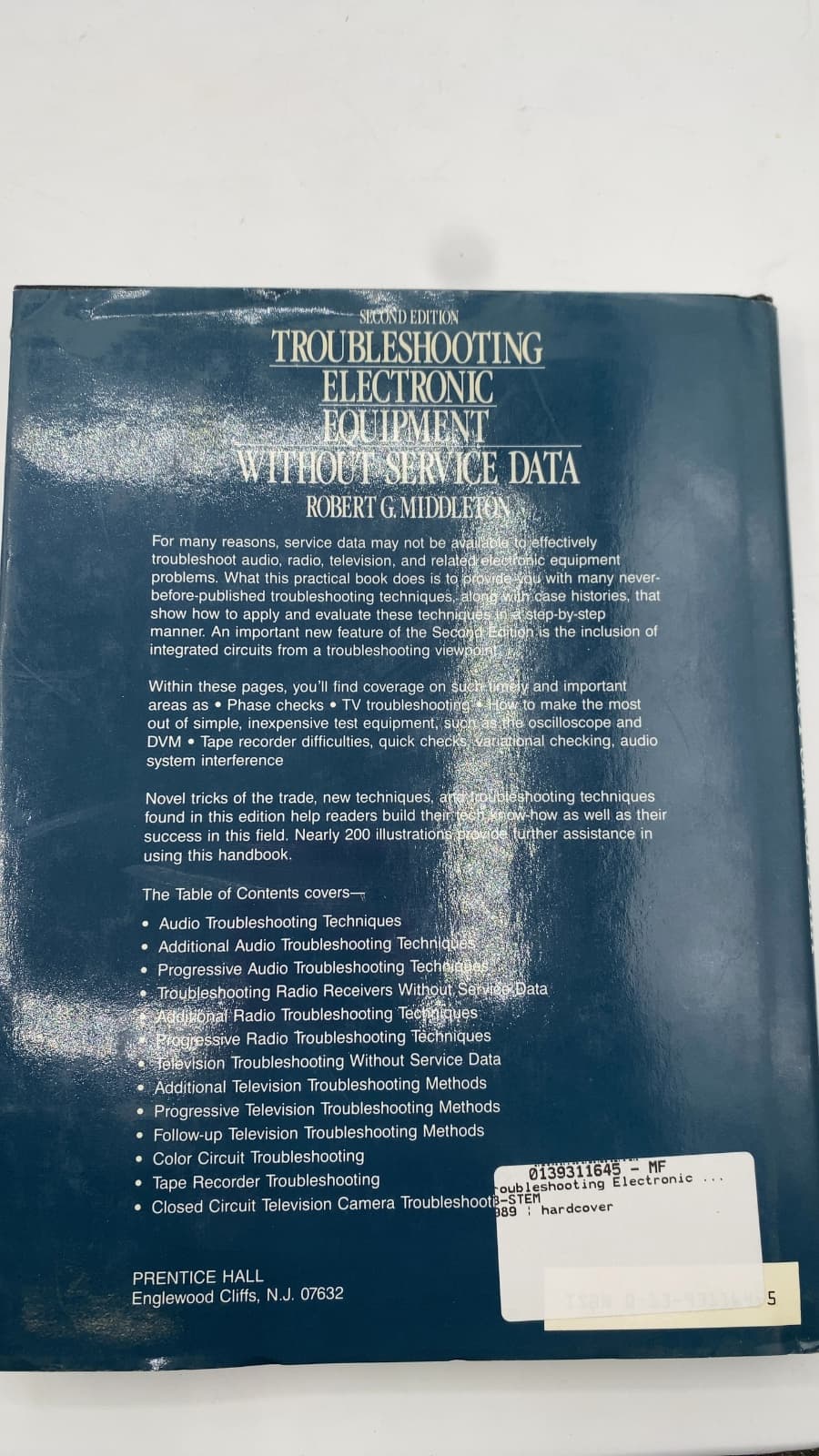 Troubleshooting Electronic Equipment Without Service Data by Robert G. Middleton - additional view