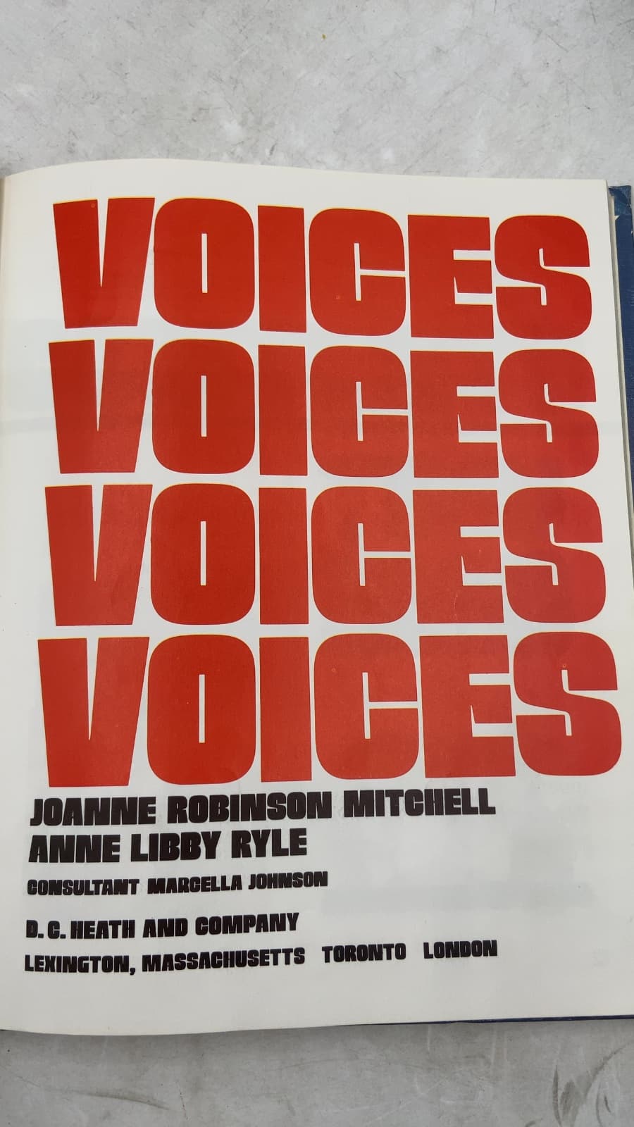 Voices by Joanne Robinson Mitchell, Anne Libby Ryle - title page