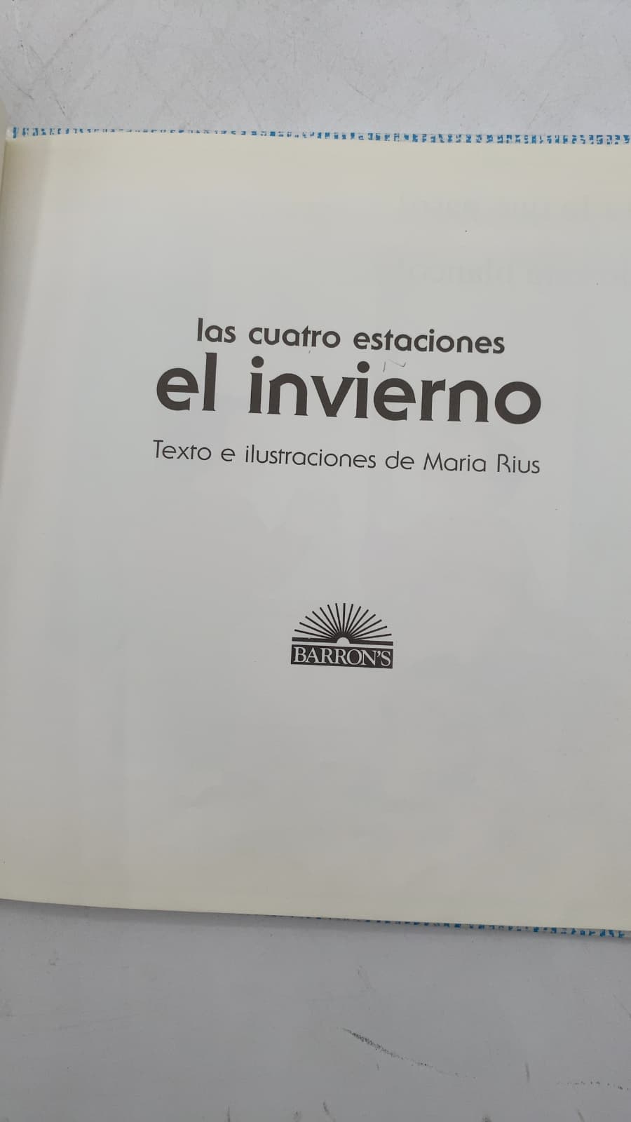 las cuatro estaciones el invierno by Maria Rius - title page