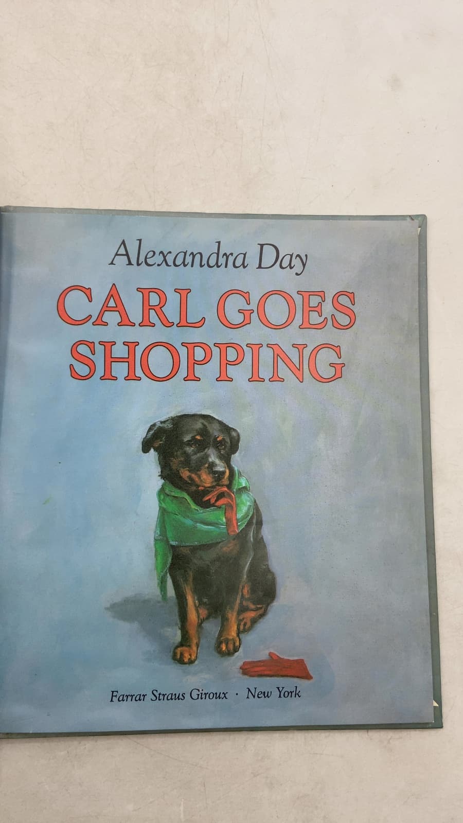 Carl Goes Shopping by Alexandra Day - title page