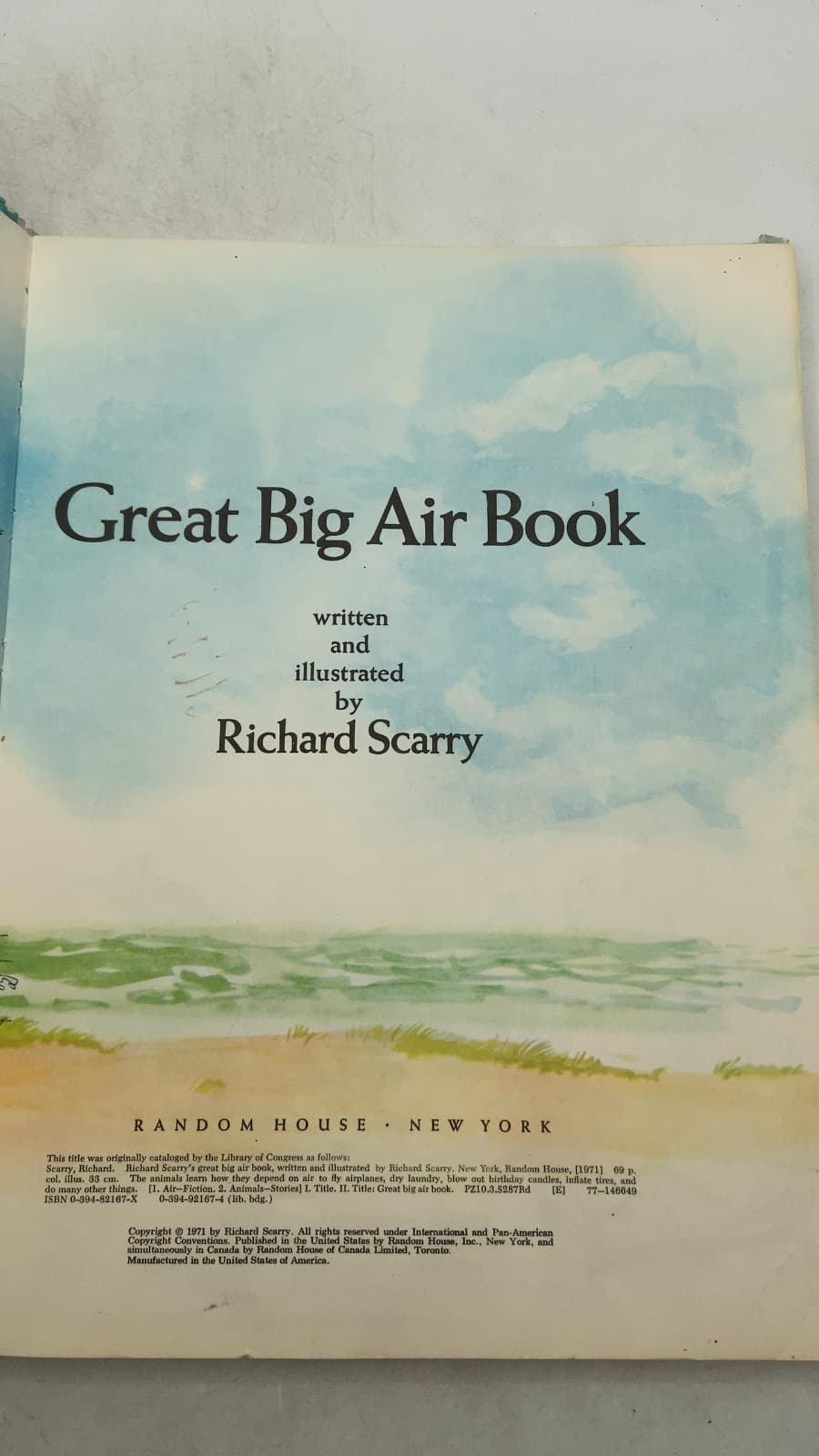Great Big Air Book by Richard Scarry - title page