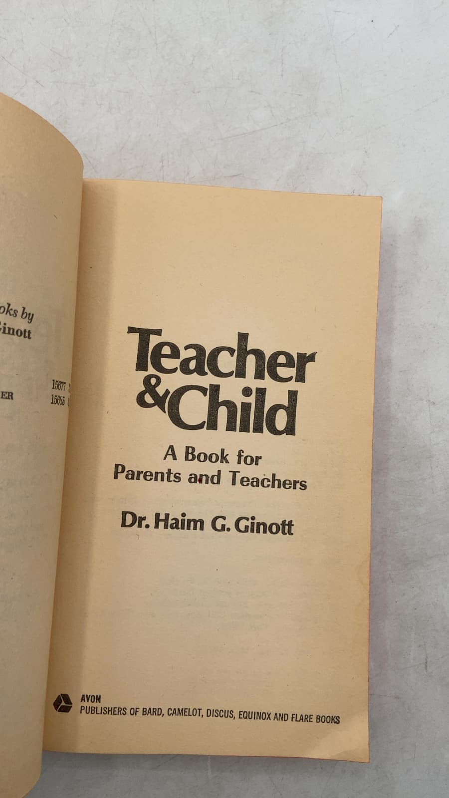 Teacher & Child: A Book for Parents and Teachers by Dr. Haim G. Ginott - title page