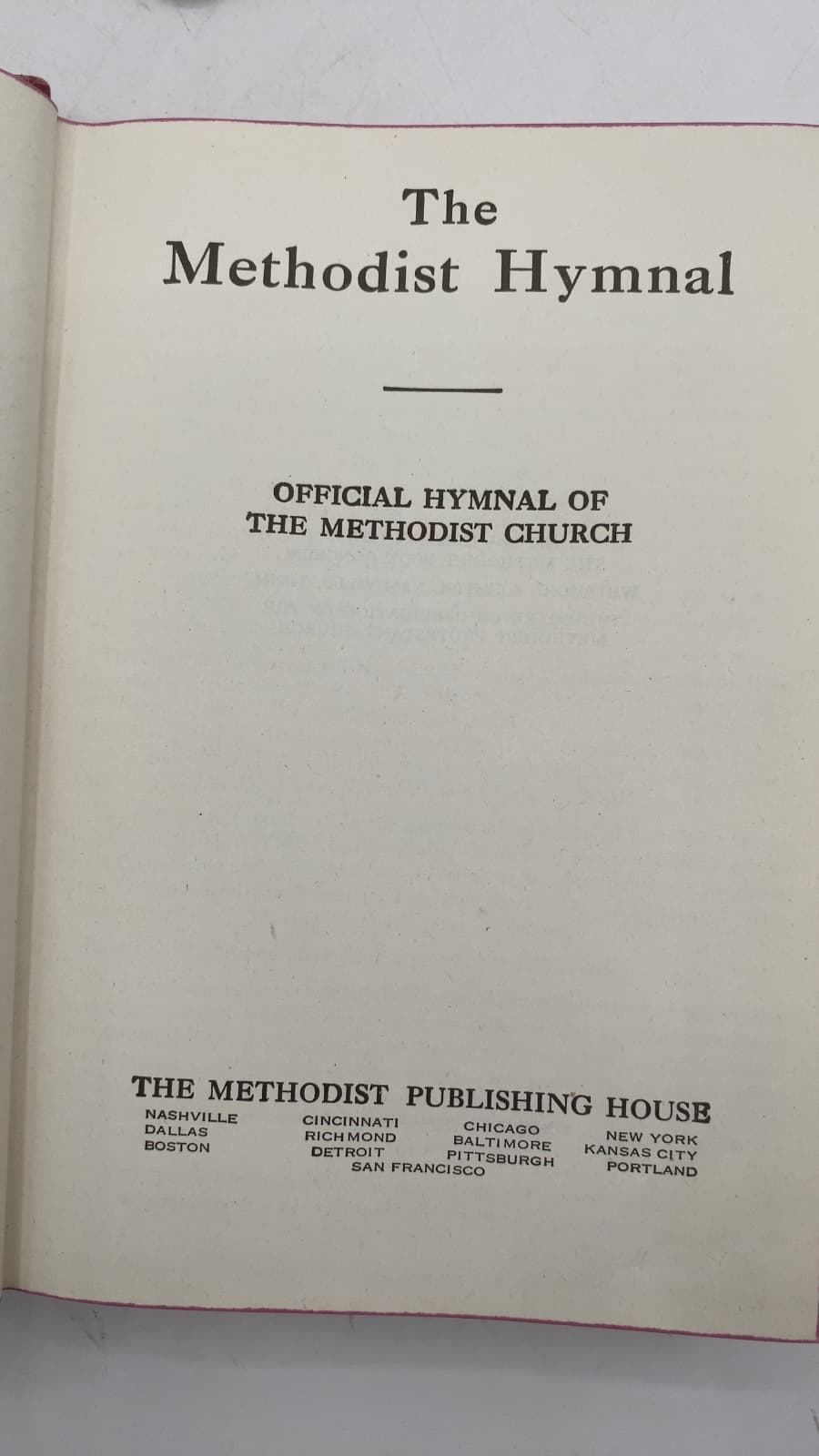 The Methodist Hymnal - title page
