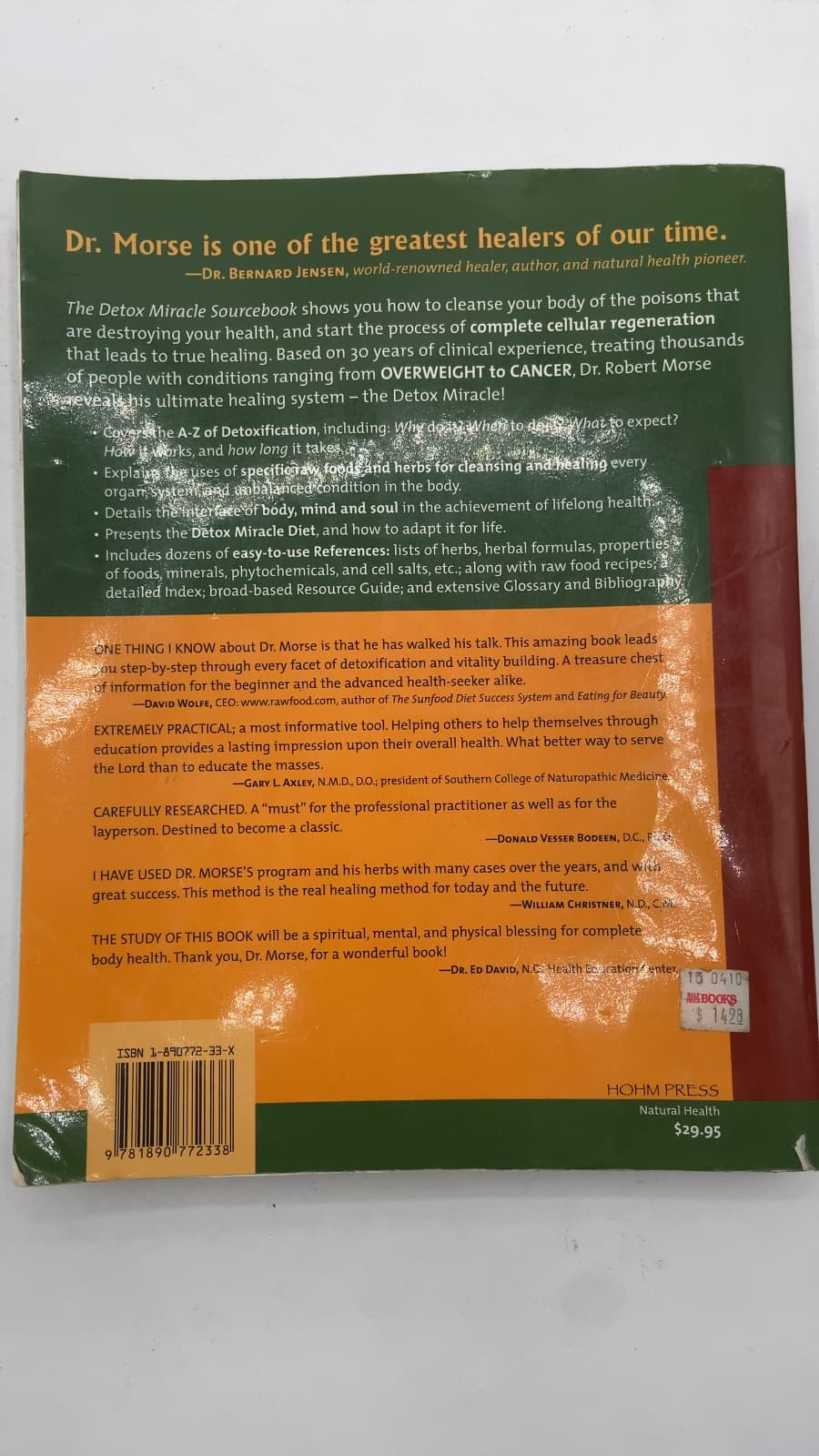 The Detox Miracle Sourcebook: Raw Foods and Herbs for Complete Cellular Regeneration by Robert Morse, N.D. - additional view
