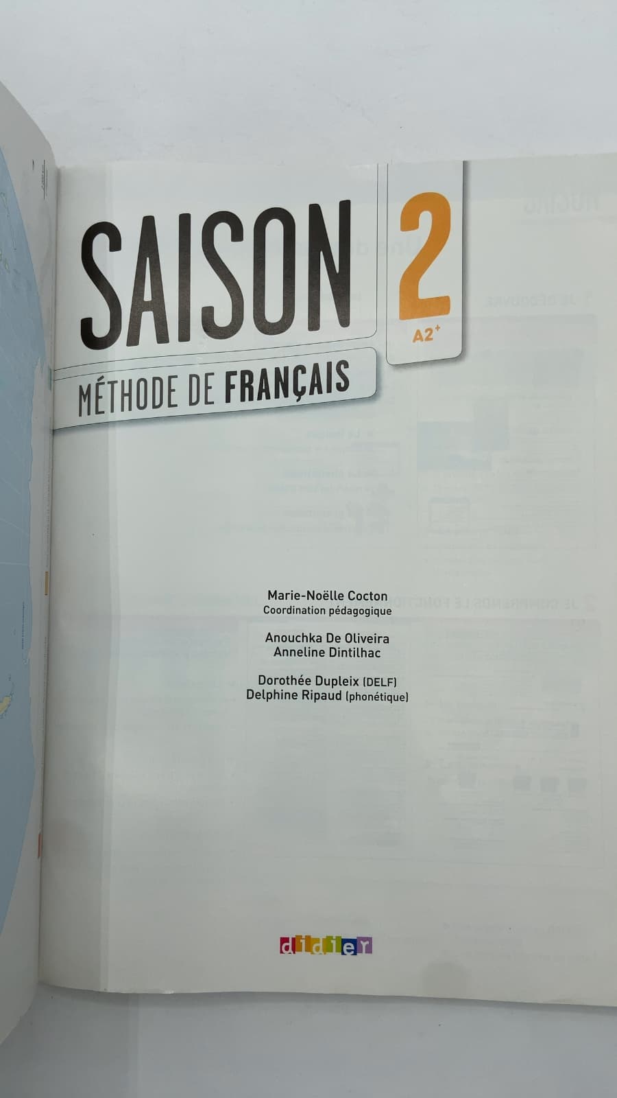 Saison 2 Méthode DE Français by Marie-Noëlle Cocton, Anouchka De Oliveira, Anneline Dintilhac, Dorothée Dupleix, Delphine Ripaud - title page