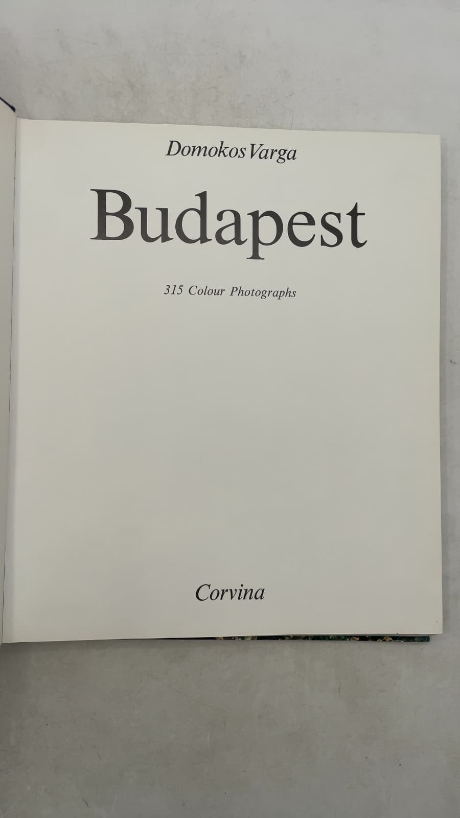 Budapest by Domokos Varga - title page