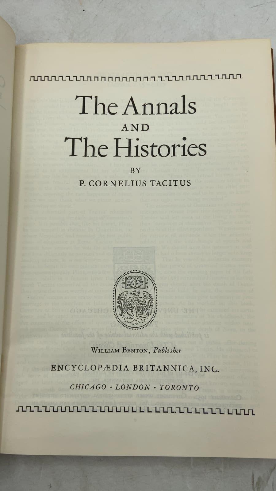 The Annals and The Histories vol.15 by P. Cornelius Tacitus - title page