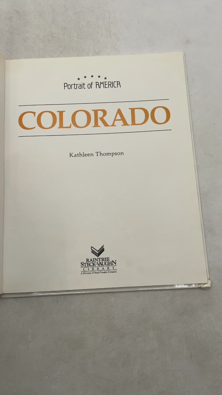 Portrait of America: Colorado by Kathleen Thompson - title page