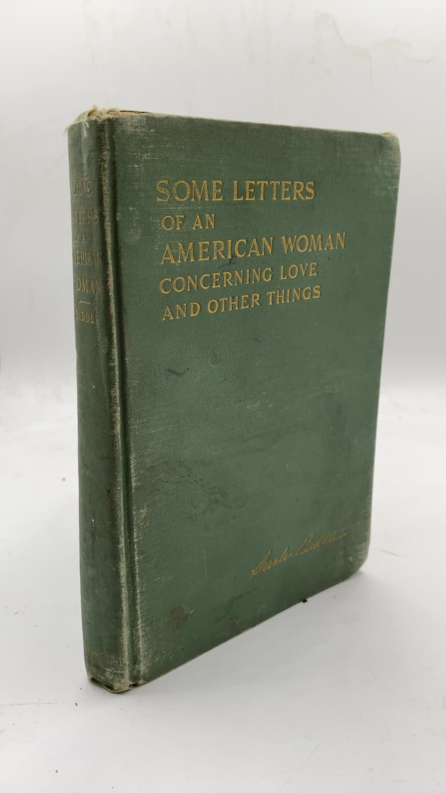 Some Letters of an American Woman Concerning Love and Other Things by Sarah Biddle - front cover