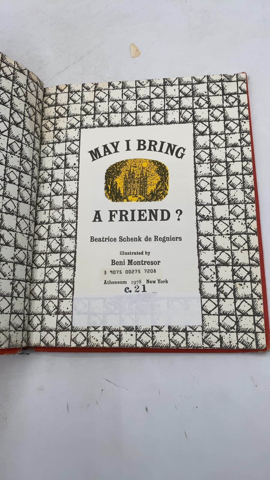May I Bring a Friend? by Beatrice Schenk de Regniers - title page
