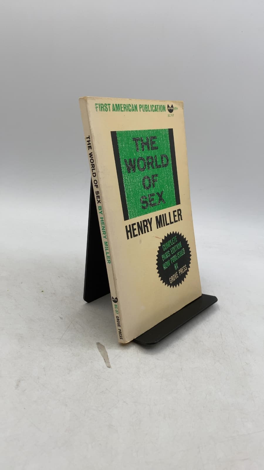 THE World OF SEX by Henry Miller - front cover