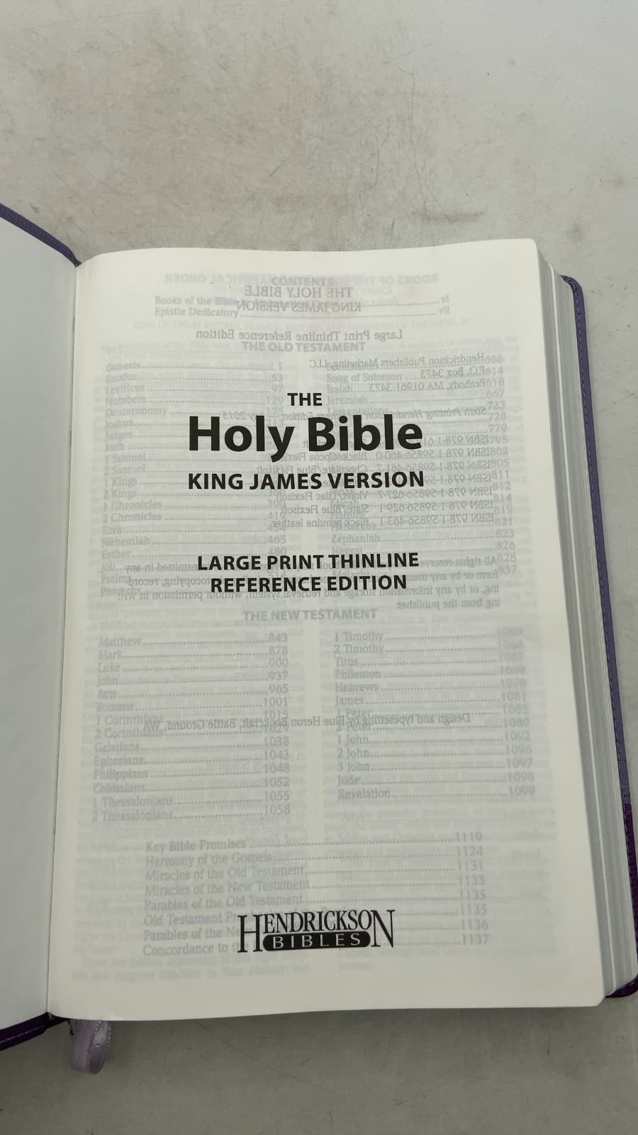 The Holy Bible: King James Version, Large Print Thinline Reference Edition - title page