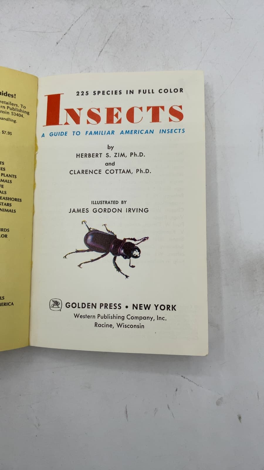 Insects: A Guide to Familiar American Insects by Herbert S. Zim, Ph.D. and Clarence Cottam, Ph.D. - title page