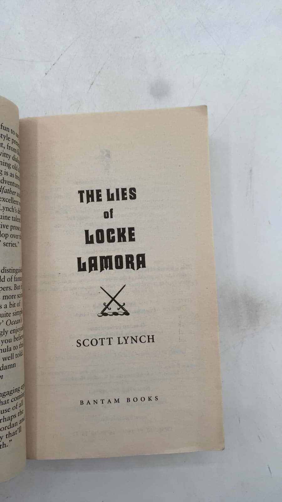 The Lies of Locke Lamora by Scott Lynch - title page
