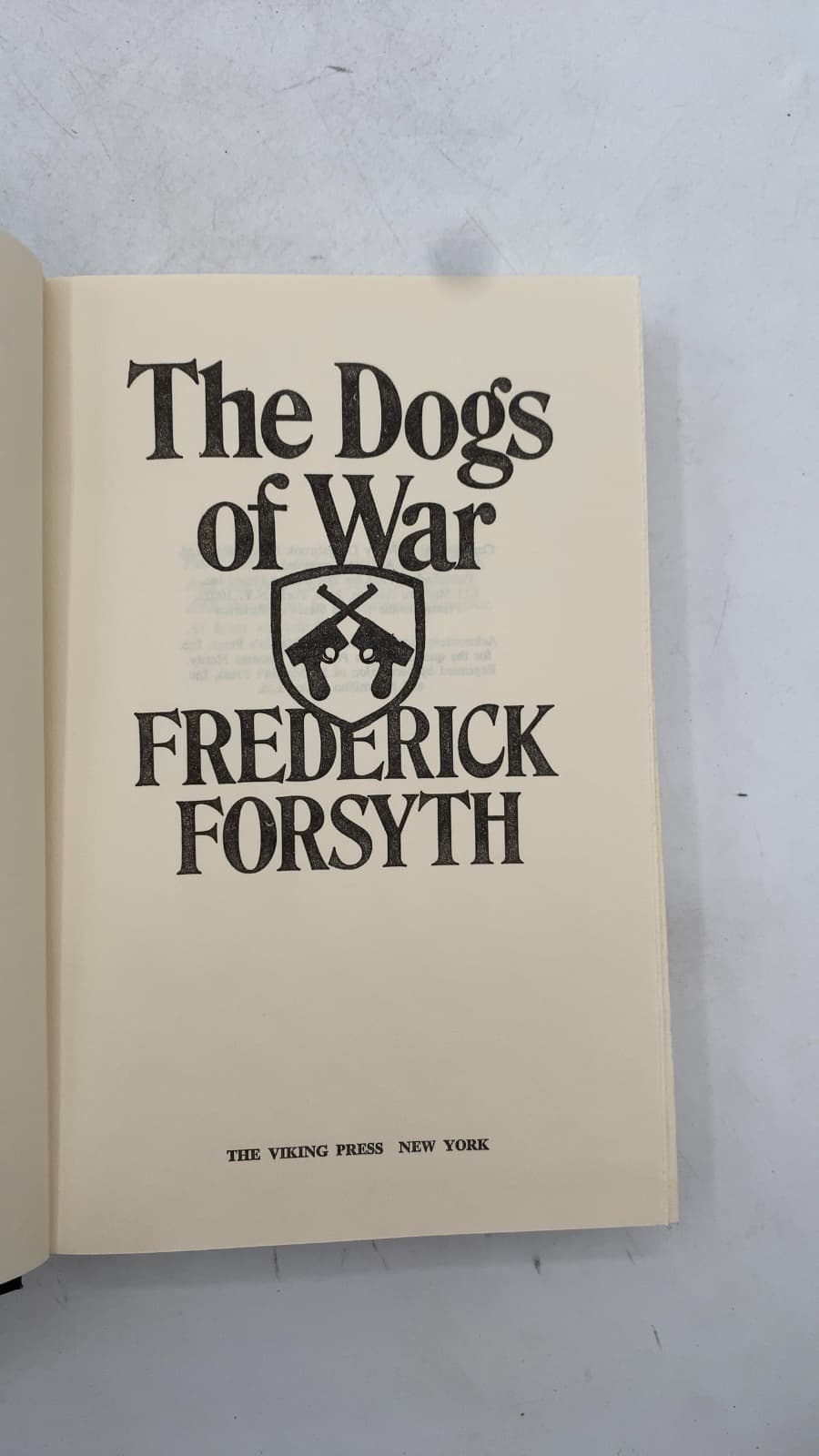 The Dogs of War by Frederick Forsyth - title page