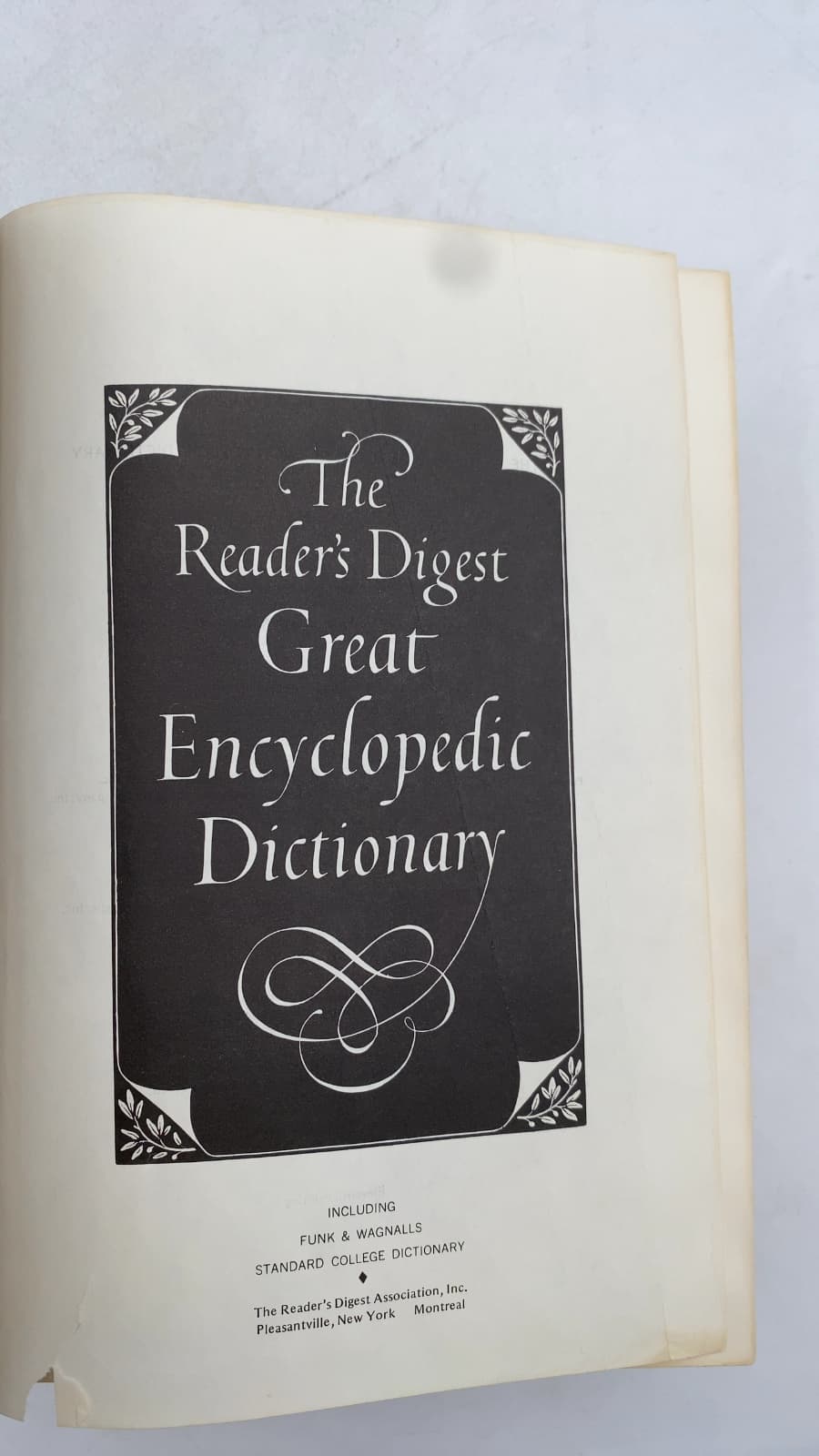 The Reader's Digest Great Encyclopedic Dictionary - title page