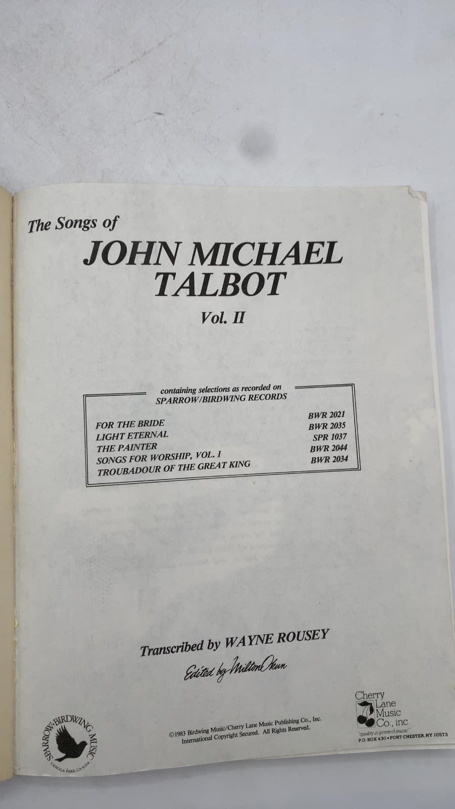 The Songs of John Michael Talbot Volume II by John Michael Talbot - title page