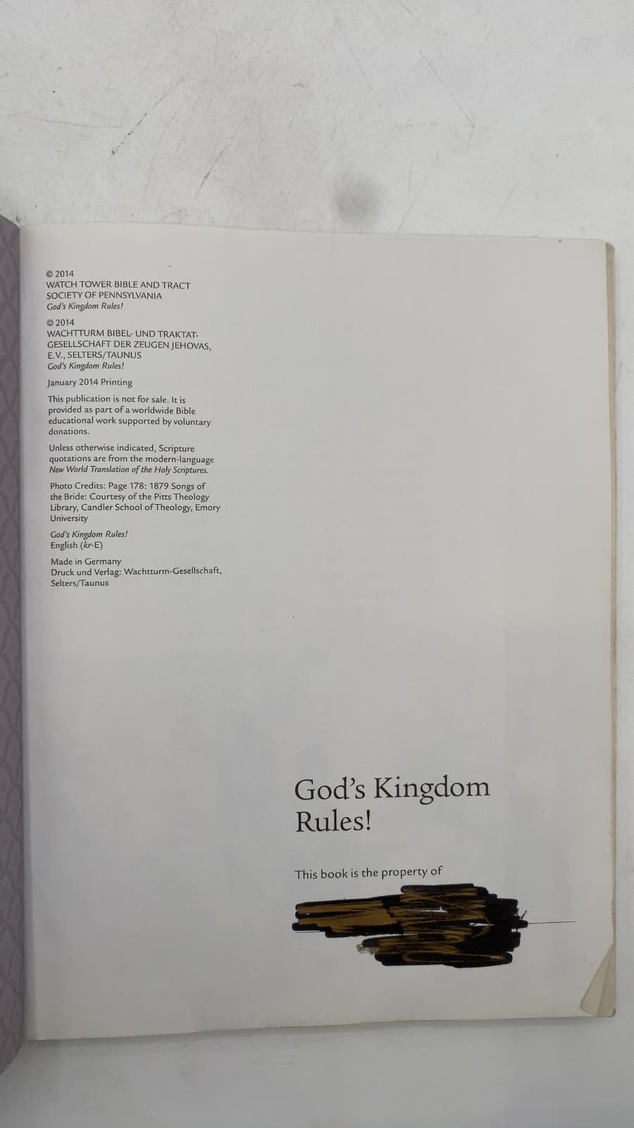 God's Kingdom Rules! by Governing Body of Jehovah's Witnesses - title page