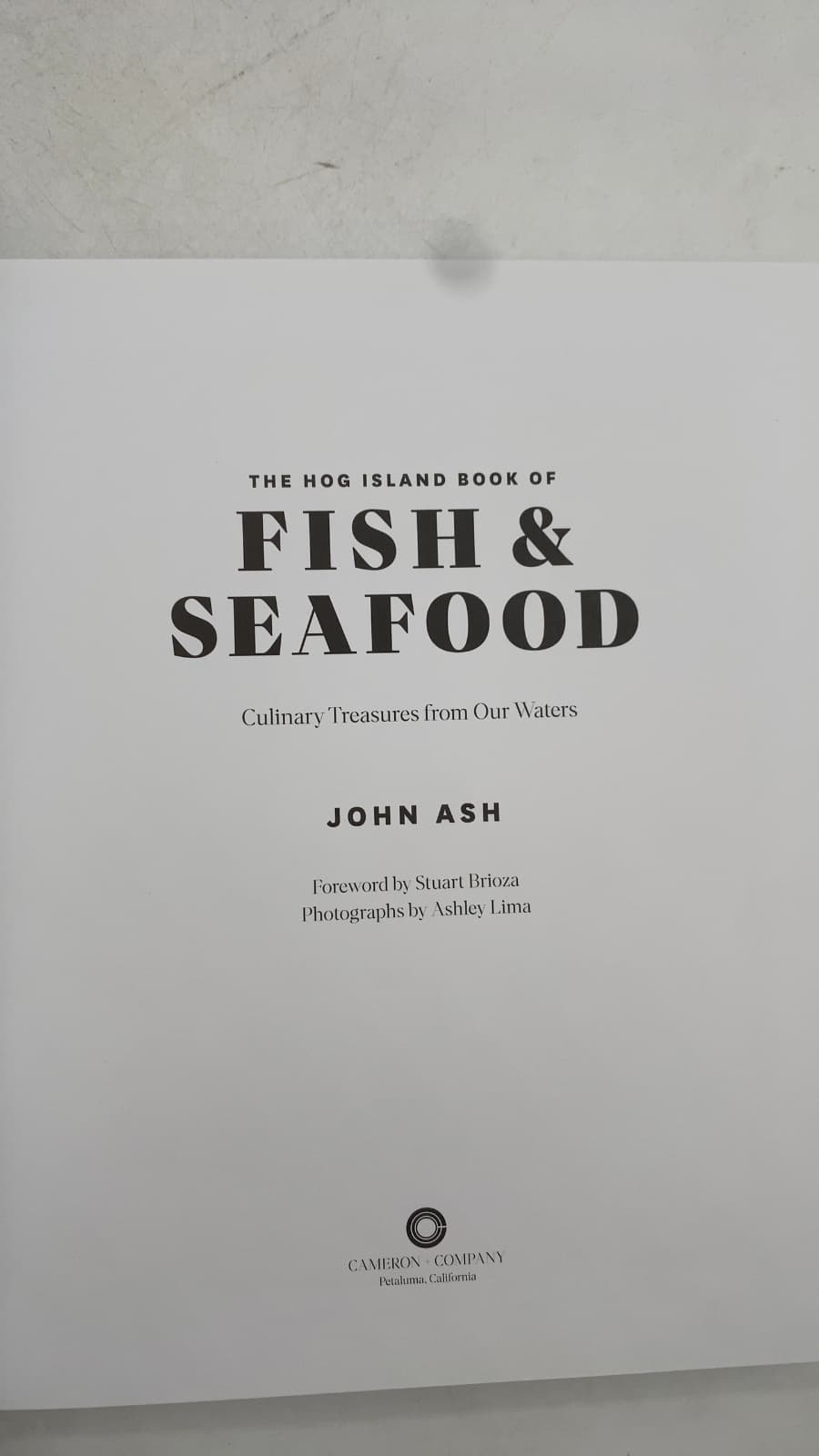 The Hog Island Book of Fish & Seafood: Culinary Treasures from Our Waters by John Ash - title page