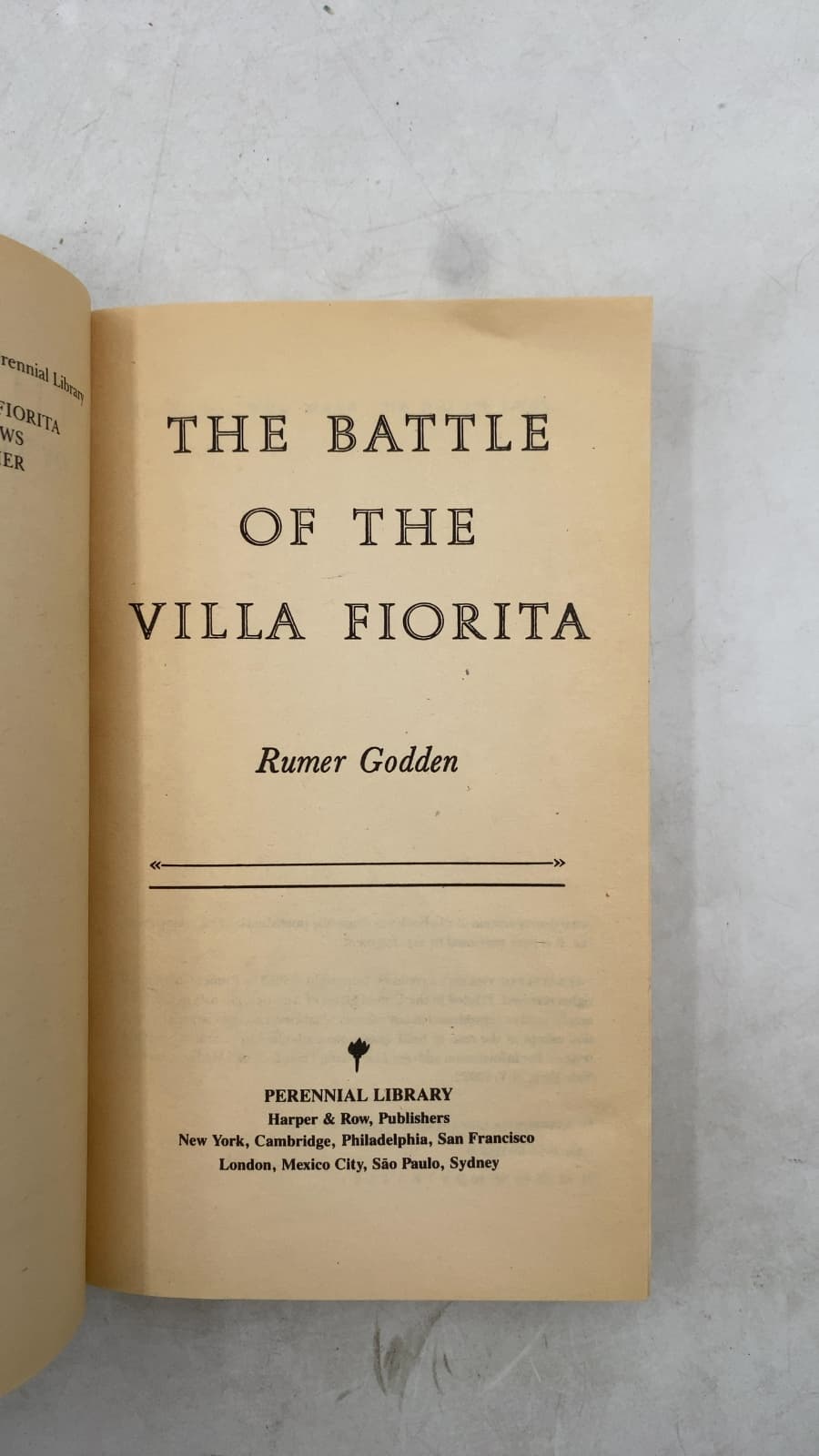 The Battle of the Villa Fiorita by Rumer Godden - title page