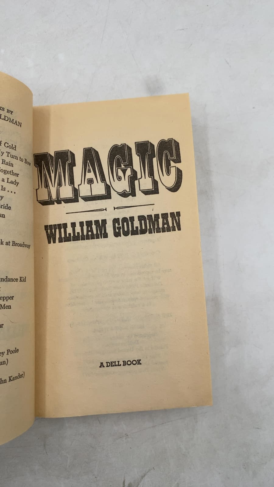 Magic by William Goldman - title page