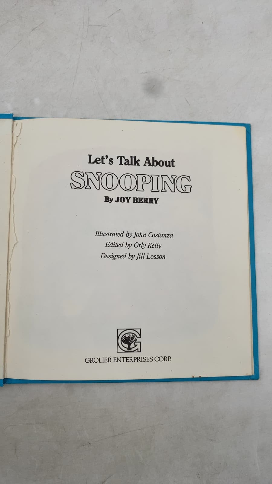 Let's Talk About Snooping by Joy Berry - title page