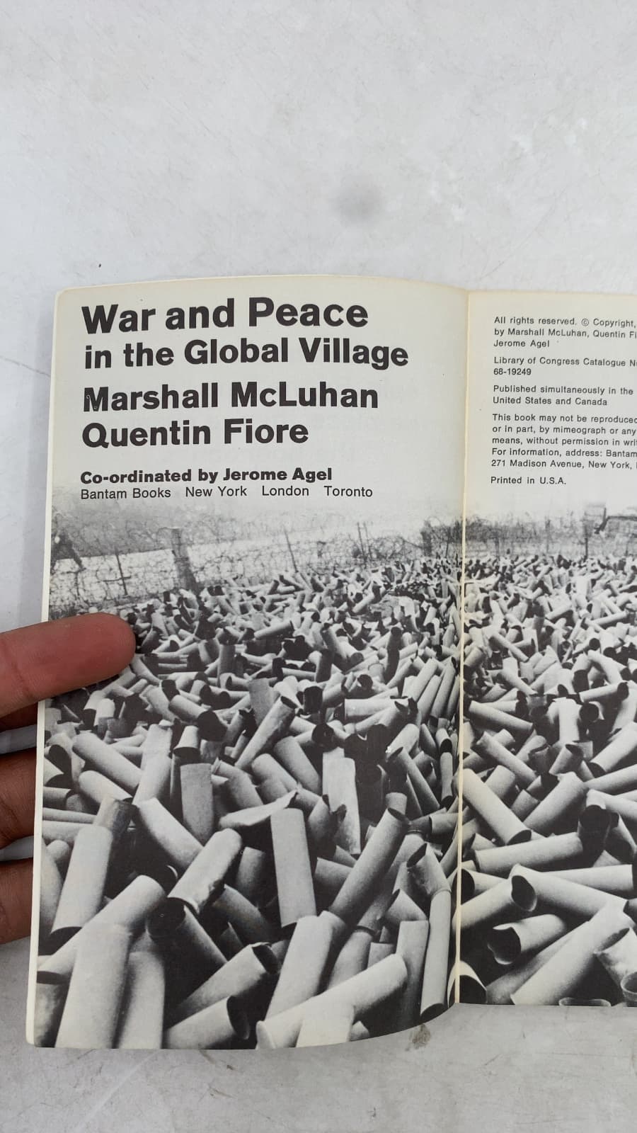 War and Peace in the Global Village by Marshall McLuhan, Quentin Fiore - title page