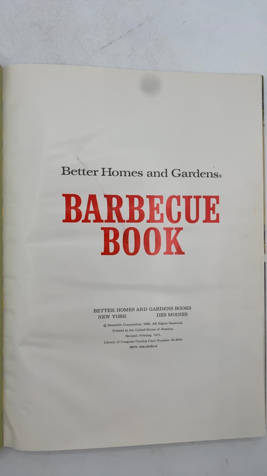 Better Homes & Gardens Barbecue Book - title page