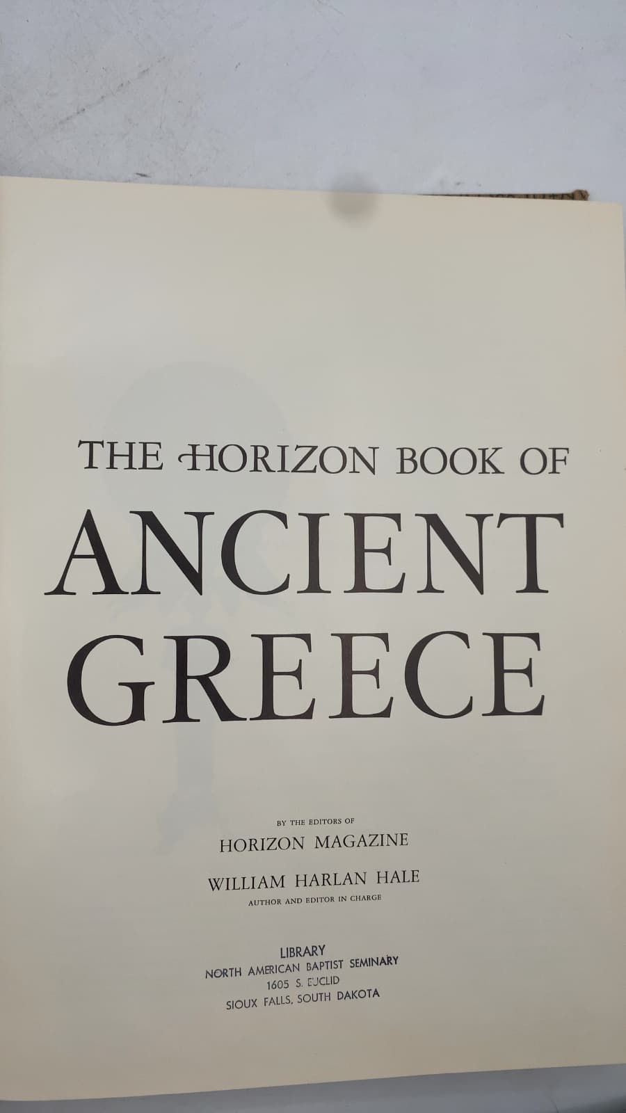 The Horizon Book of Ancient Greece by William Harlan Hale - title page
