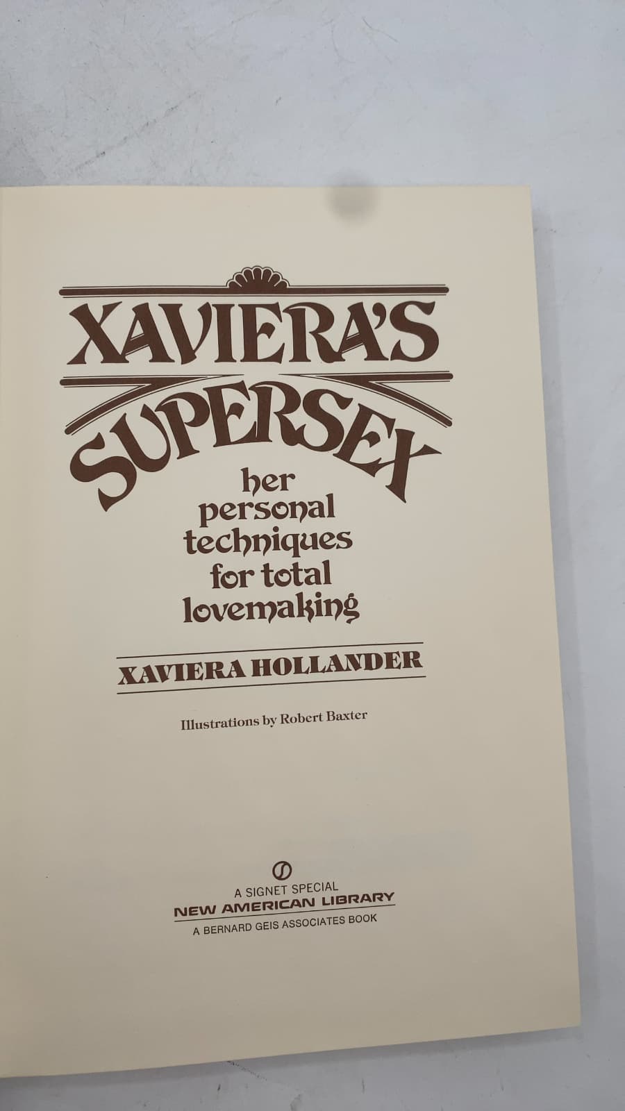 Xaviera's Supersex: Her Personal Techniques for Total Lovemaking by Xaviera Hollander - title page